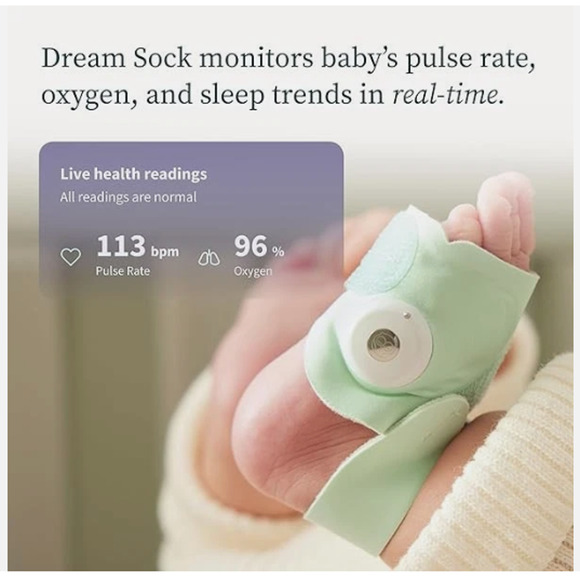 Owlet Dream Sock FDA-Cleared Smart Baby Monitor - Track Live Pulse (Heart) Rate - Picture 6 of 10